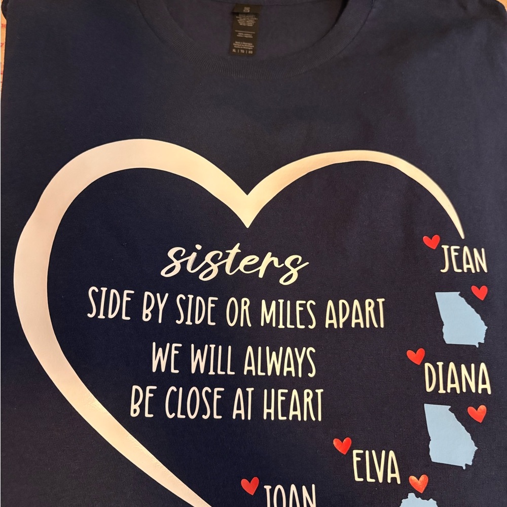 Gildan  Sisters Heart Graphic Sweatshirt